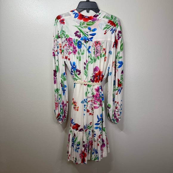 NWT OLIVACEOUS The Annie Dress Button Down Floral Design Long Sleeve Size Small - Picture 6 of 7